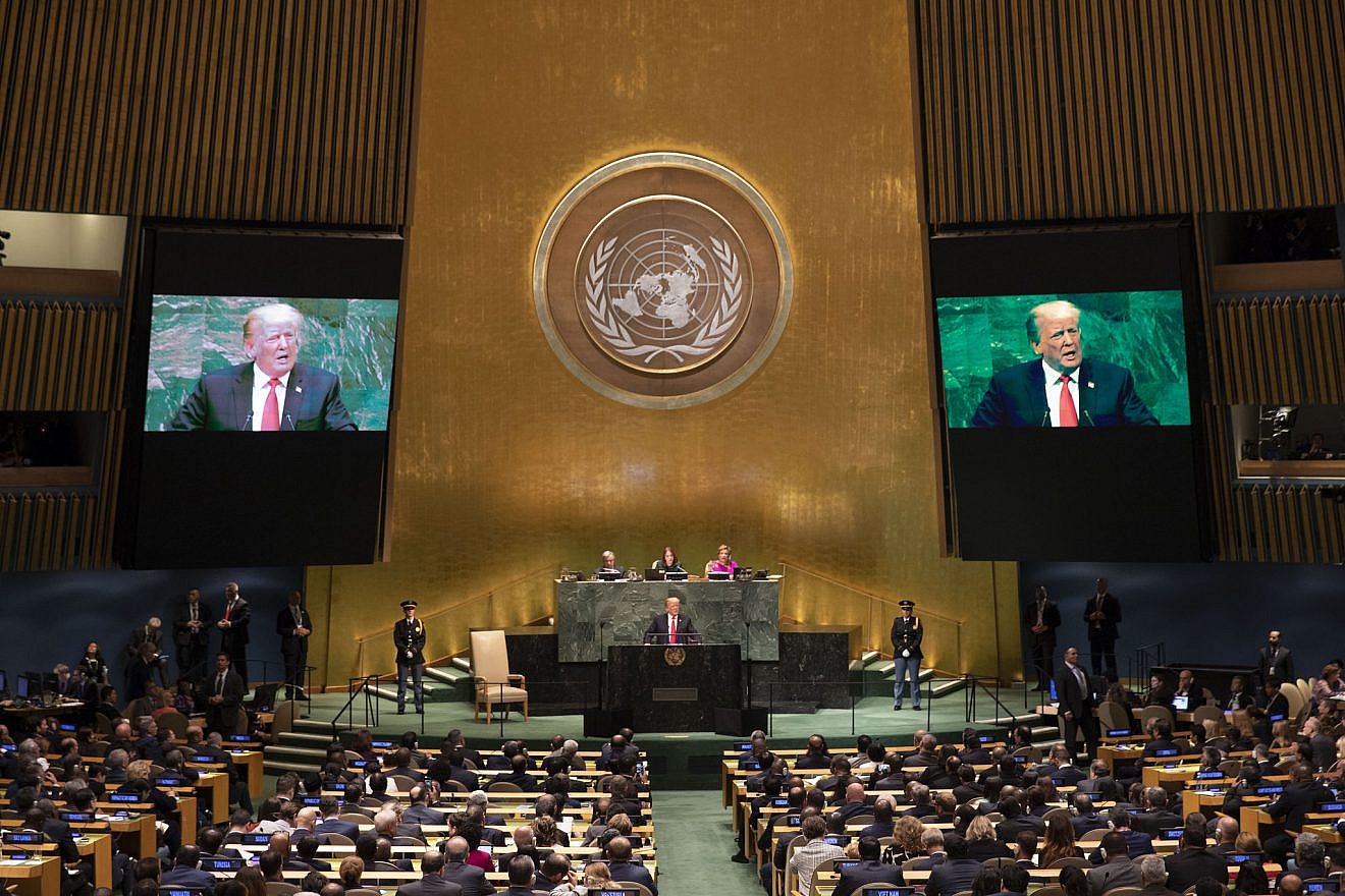 U.S. President Donald Trump addresses the 73rd session of the U.N. General Assembly on Sept. 25, 2018, at U.N. headquarters in New York City. Credit: Official White House Photo by Joyce N. Boghosian.