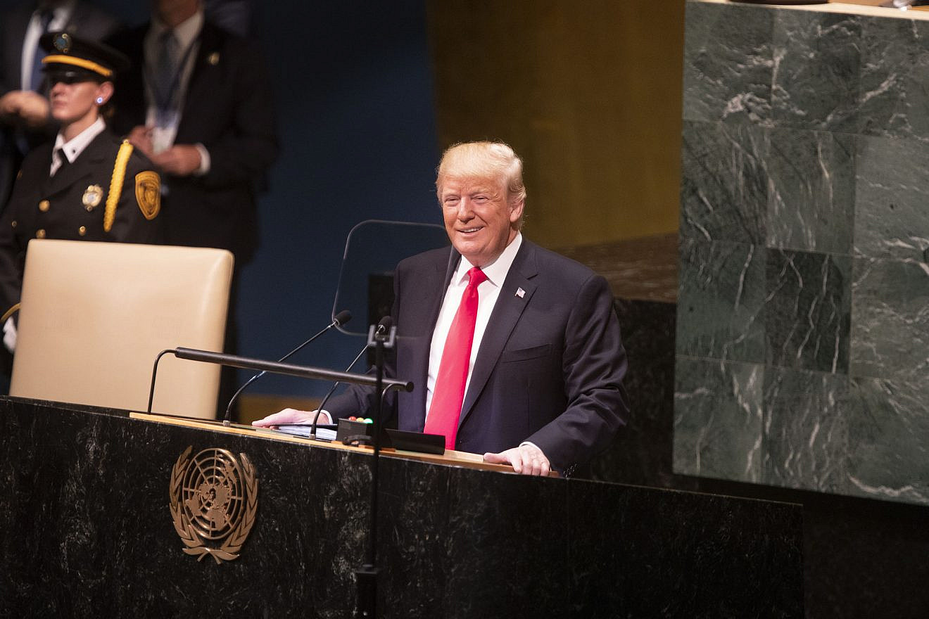 U.S. President Donald Trump addresses the 73rd session of the U.N. General Assembly on Sept. 25, 2018, at the United Nations Headquarters in New York. Credit: Official White House Photo by Joyce N. Boghosian.