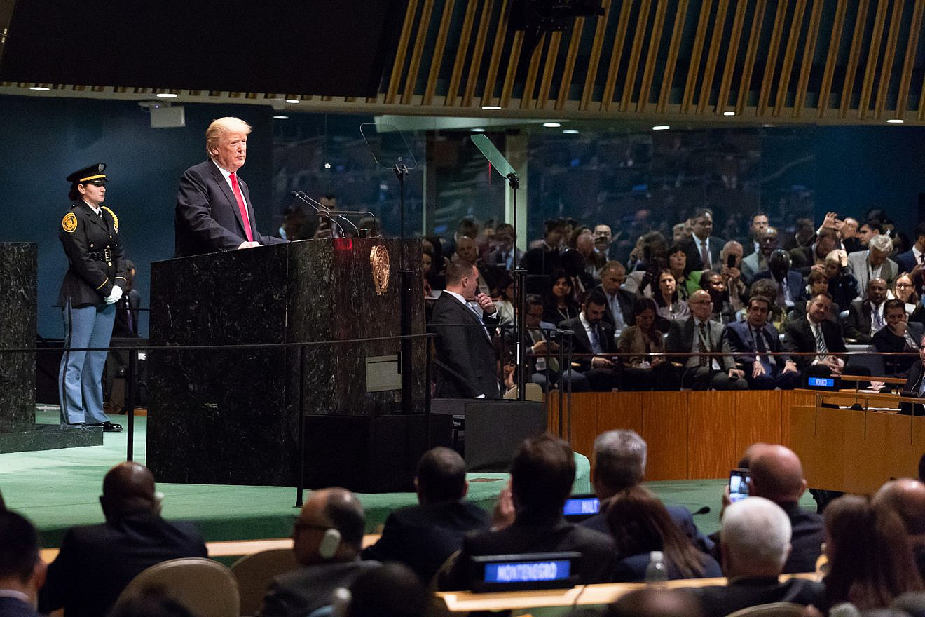 U.S. President Donald Trump addresses the 73rd session of the U.N. General Assembly on Sept. 25, 2018, at United Nations Headquarters in New York. Credit: Official White House Photo by Andrea Hanks.