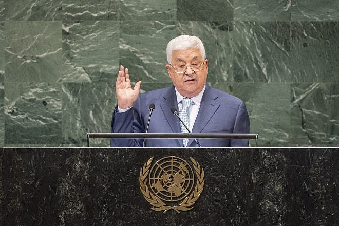 Palestinian Authority leader Mahmoud Abbas addresses the U.N. General Assembly on Sept. 27, 2018. Credit: U.N. Photo/Cia Pak.