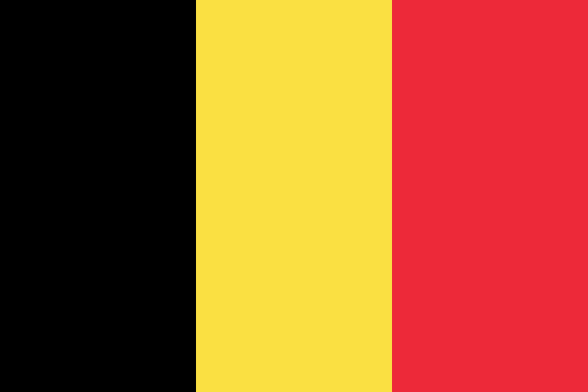 The Belgium flag. Credit: Wikipedia.