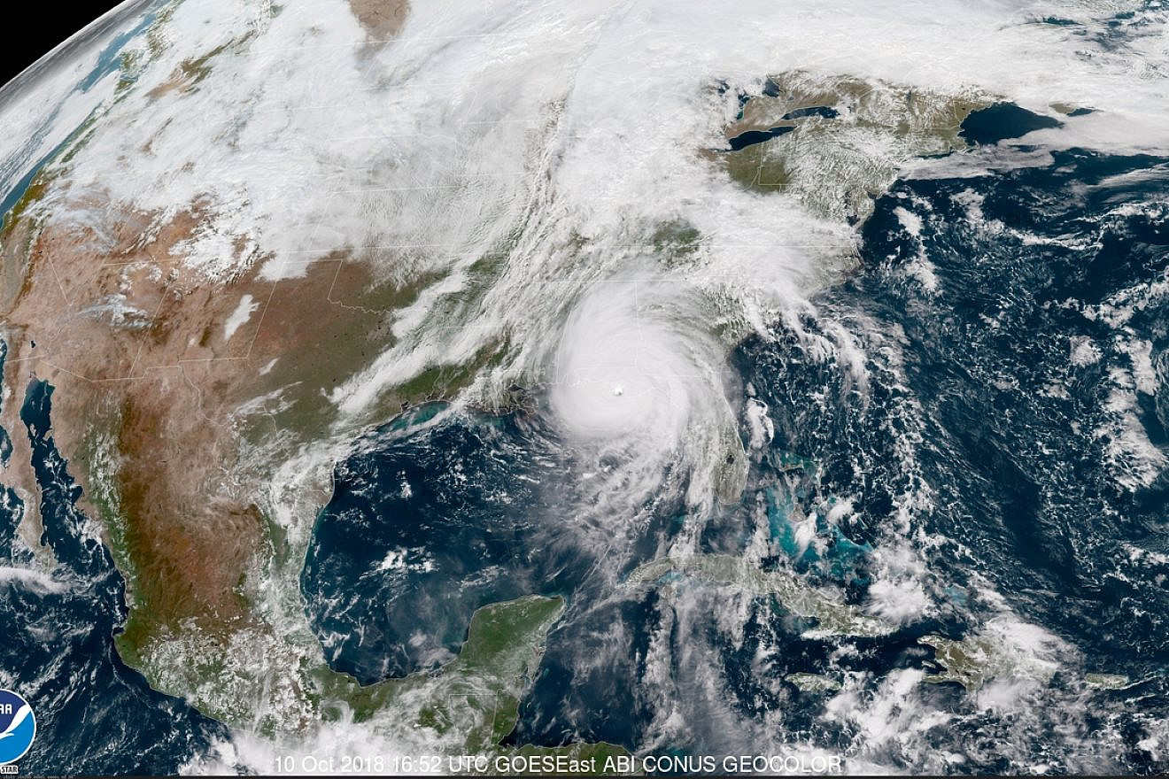 A view of the Gulf of Mexico and Hurricane Michael preparing to hit Florida. Credit: National Hurricane Center.