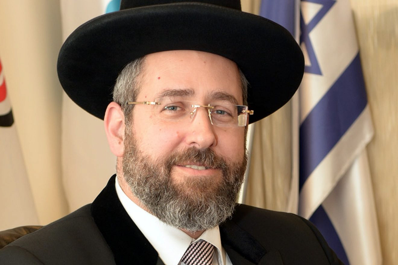 Ashkenazi Chief Rabbi of Israel David Lau. Credit: Wikimedia Commons.