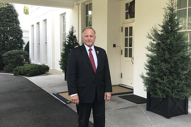 Rep. Steve King (R-Iowa) outside the White House, October 2018. Credit: Steve King via Twitter.