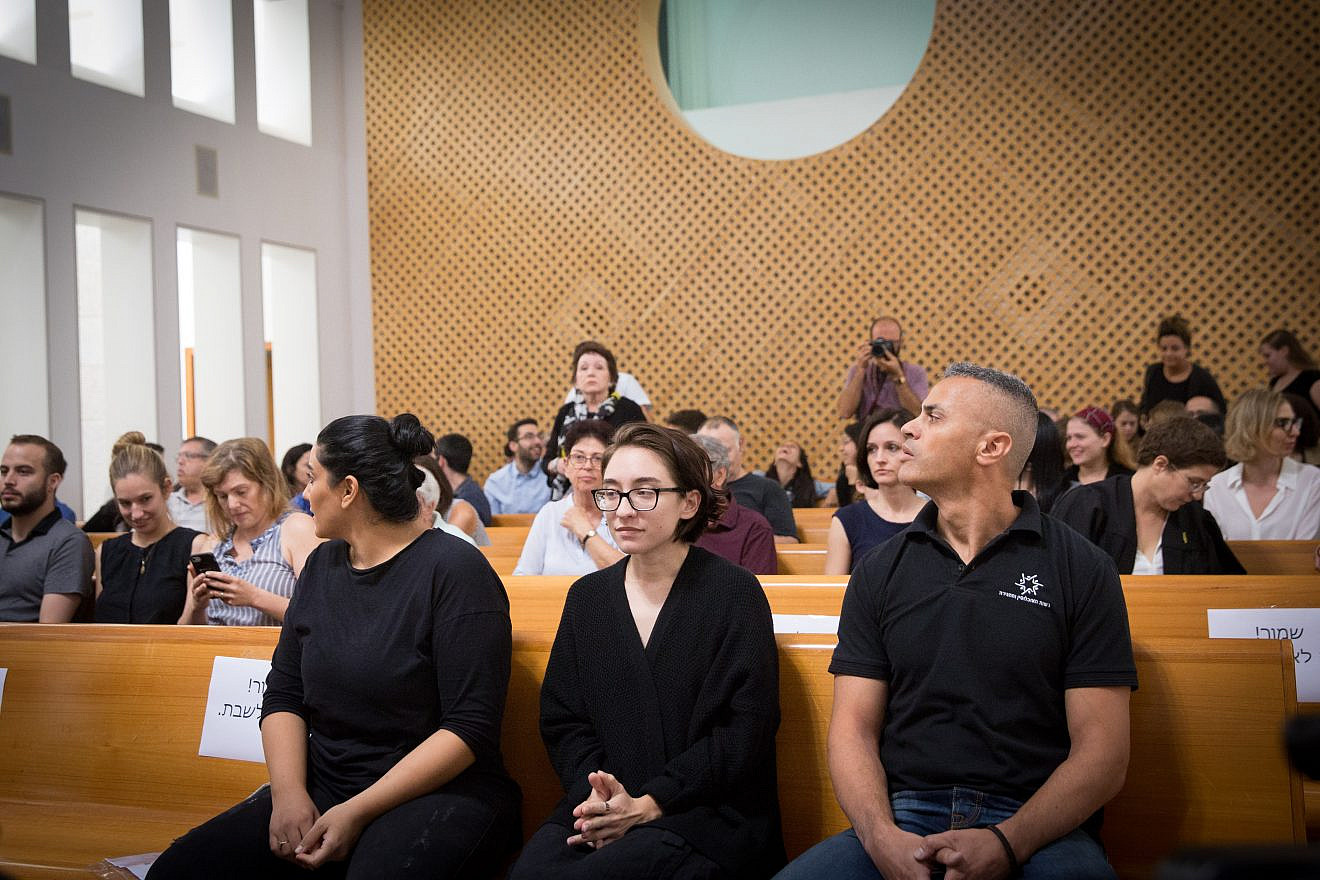 Lara Alqasem, a 22-year-old graduate student an active BDS supporter while at the University of Florida, arrives to the courtroom at the Supreme Court in Jerusalem on Oct. 17, 2018. Photo by Miriam Alster/Flash90.