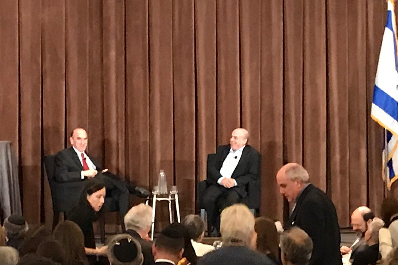 Elliott Abrams interviews Natan Sharansky at the Jewish Leadership Conference in New York on Oct. 30, 2018. Photo by Jackson Richman.