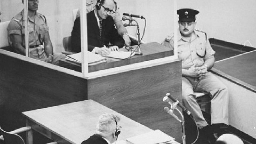 Adolf Eichmann during his trial in Israel. Credit: Wikimedia Commons.