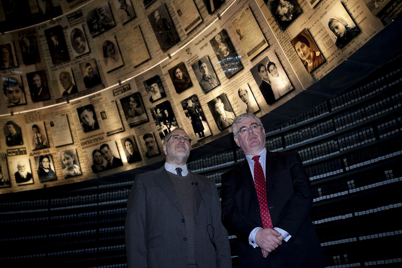 Irish Foreign Minister Eamon Gilmore visits the Yad Vashem Holocaust Memorial Museum in Jerusalem, during an official visit in Israel, Jan. 29, 2012. Photo by Yonatan Sindel/Flash90.