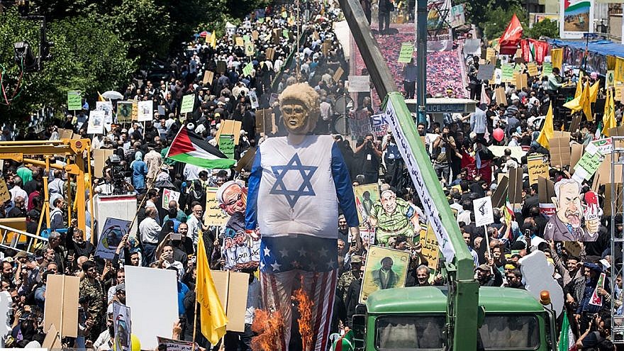 An anti-Israel demonstration in Iran. Photo by Ali Khara/Fars News Agency.