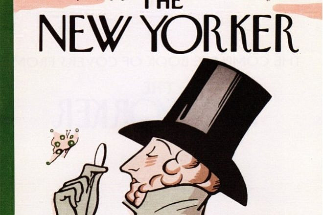 The cover of the first issue of “The New Yorker,” drawn by Rea Irvin. Fair-use license/Wikimedia Commons.