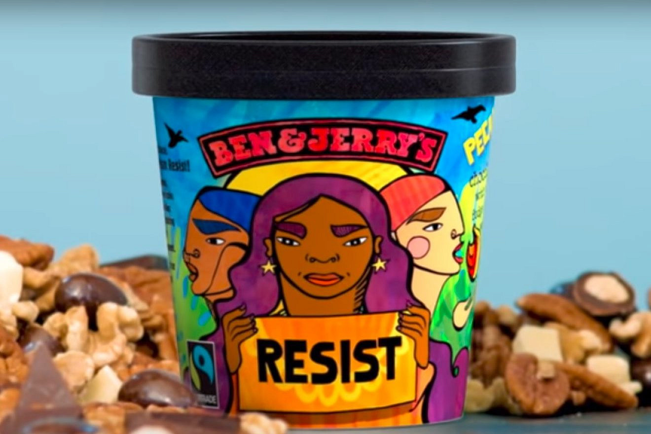 A screenshot of Ben & Jerry’s latest ice-cream flavor, which protests the policies of the Trump administration. Source: Screenshot.
