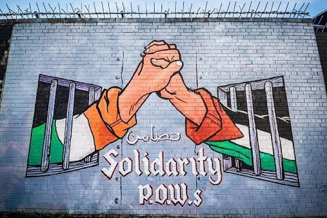 A visual used on college campuses in Ireland supporting Palestinians, anti-Israel bias and the BDS movement. Source: Screenshot.