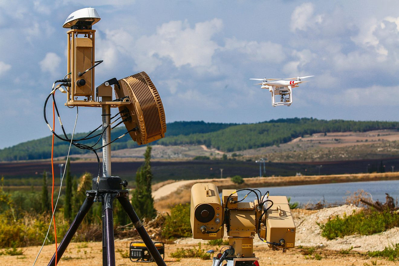 Rafael's Drone Dome system, which the company describes as an effective way to conduct airspace defense “against hostile drones used by terrorists and criminals to perform aerial attacks, collect intelligence and carry out intimidating activities.” Credit: Rafael Industries.