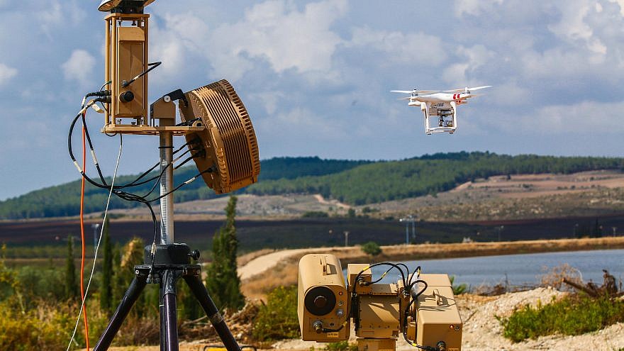 Rafael's Drone Dome system, which the company describes as an effective way to conduct airspace defense “against hostile drones used by terrorists and criminals to perform aerial attacks, collect intelligence and carry out intimidating activities.” Credit: Rafael Industries.
