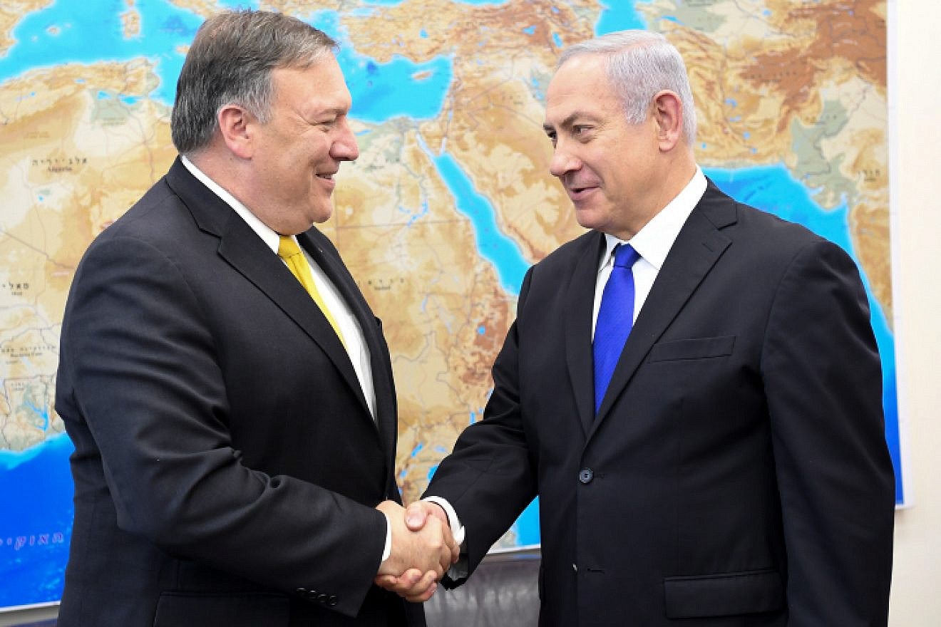 U.S. Secretary of State Mike Pompeo with Israeli Prime Minister Benjamin Netanyahu in Tel Aviv on April 29, 2018. Photo by Matty Stern/U.S. Embassy Tel Aviv.