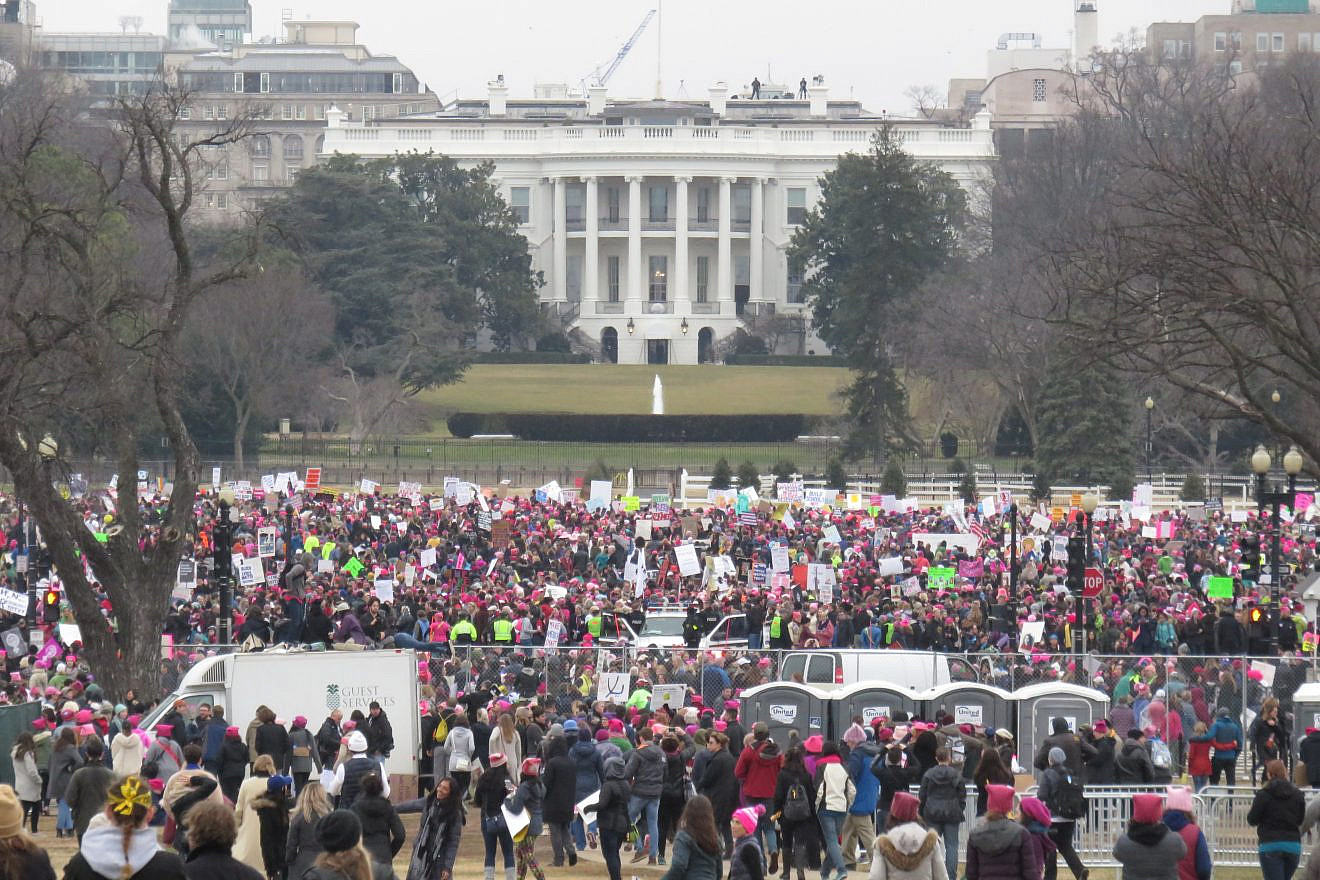 The Women’s March on Washington near the White House, Jan. 21, 2017. Credit: Antony-22/Wikimedia Commons.