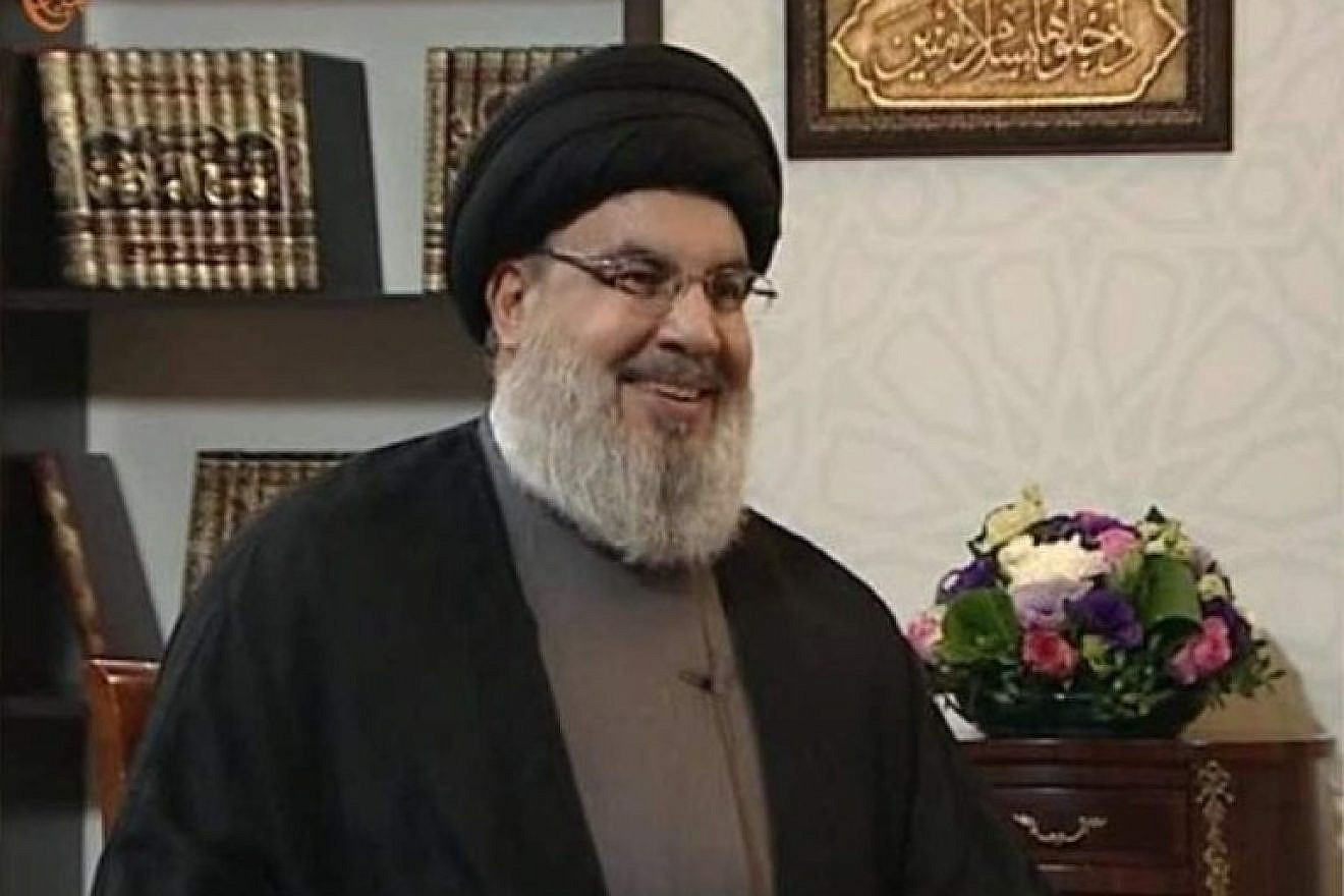 Hezbollah leader Hassan Nasrallah. Source: Arab Press/JCPA.