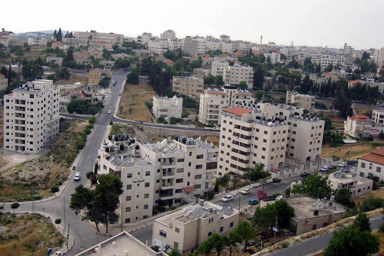 Apartment buildings in a residential neighborhood in Ramallah in the West Bank, home to the Palestinian Authority. Credit: Wikimedia Commons.