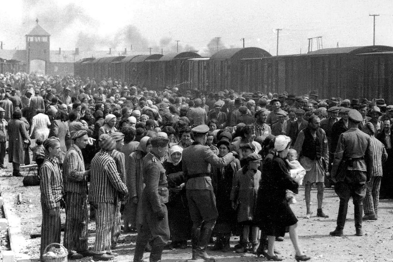 “Selection” of Hungarian Jews on the ramp at Auschwitz II-Birkenau in German-occupied Poland, May-June 1944, during the final phase of the Holocaust. Jews were either sent to work or to the gas chamber. Credit: Yad Vashem Photo Archives, Jerusalem.