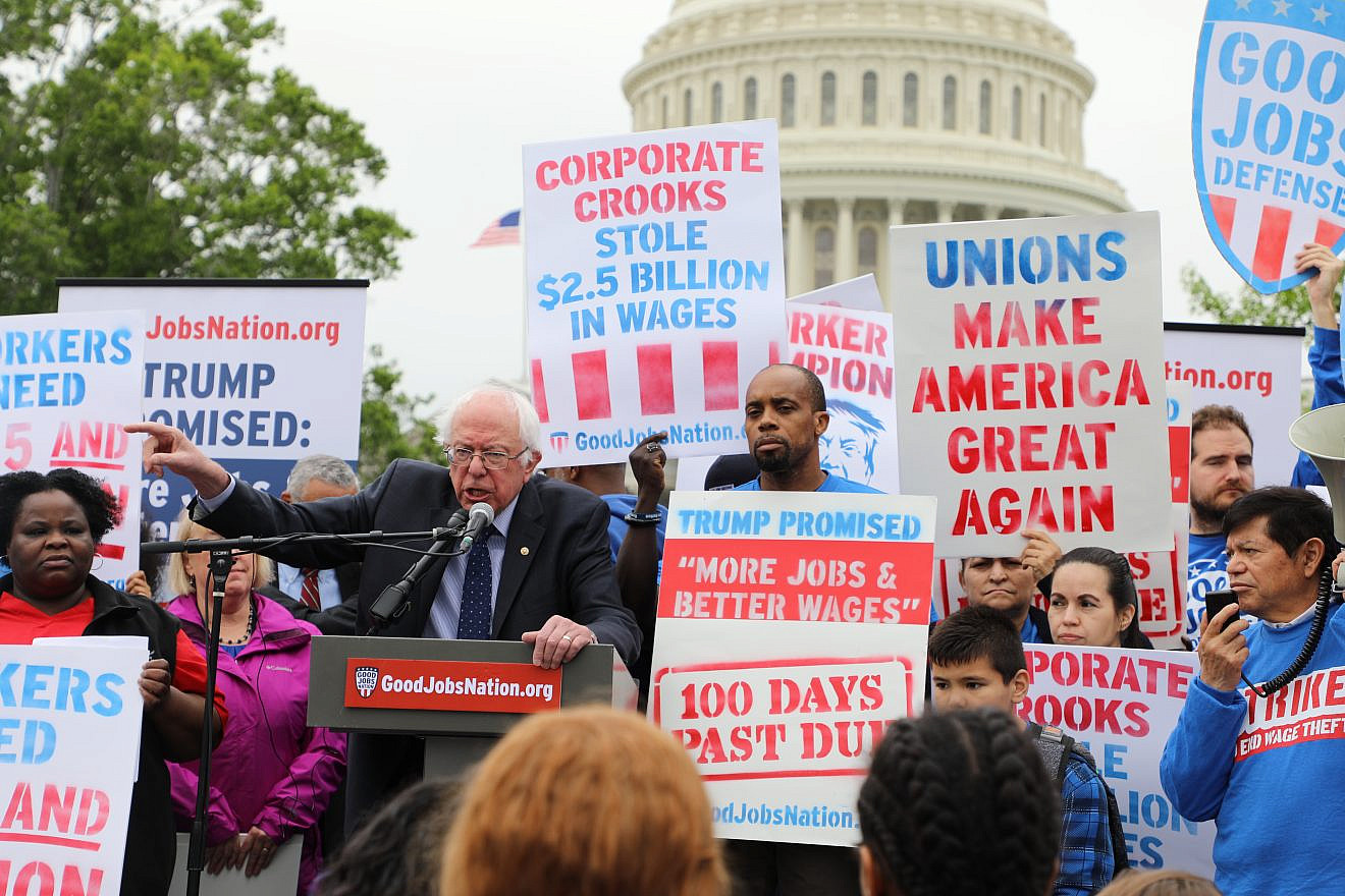 Sen. Bernie Sanders (I-Vt.) at a rally on April 26, 2017. Credit: Office of Sen. Bernie Sanders.
