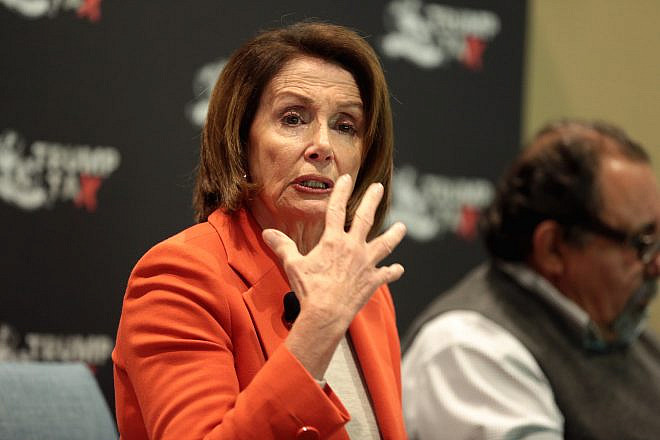 House Speaker Nancy Pelosi addresses attendees at a Trump Tax Town Hall hosted by Tax March at Events on Jackson in Phoenix, Ariz., in February 2019. Credit: Gage Skidmore via Flickr.