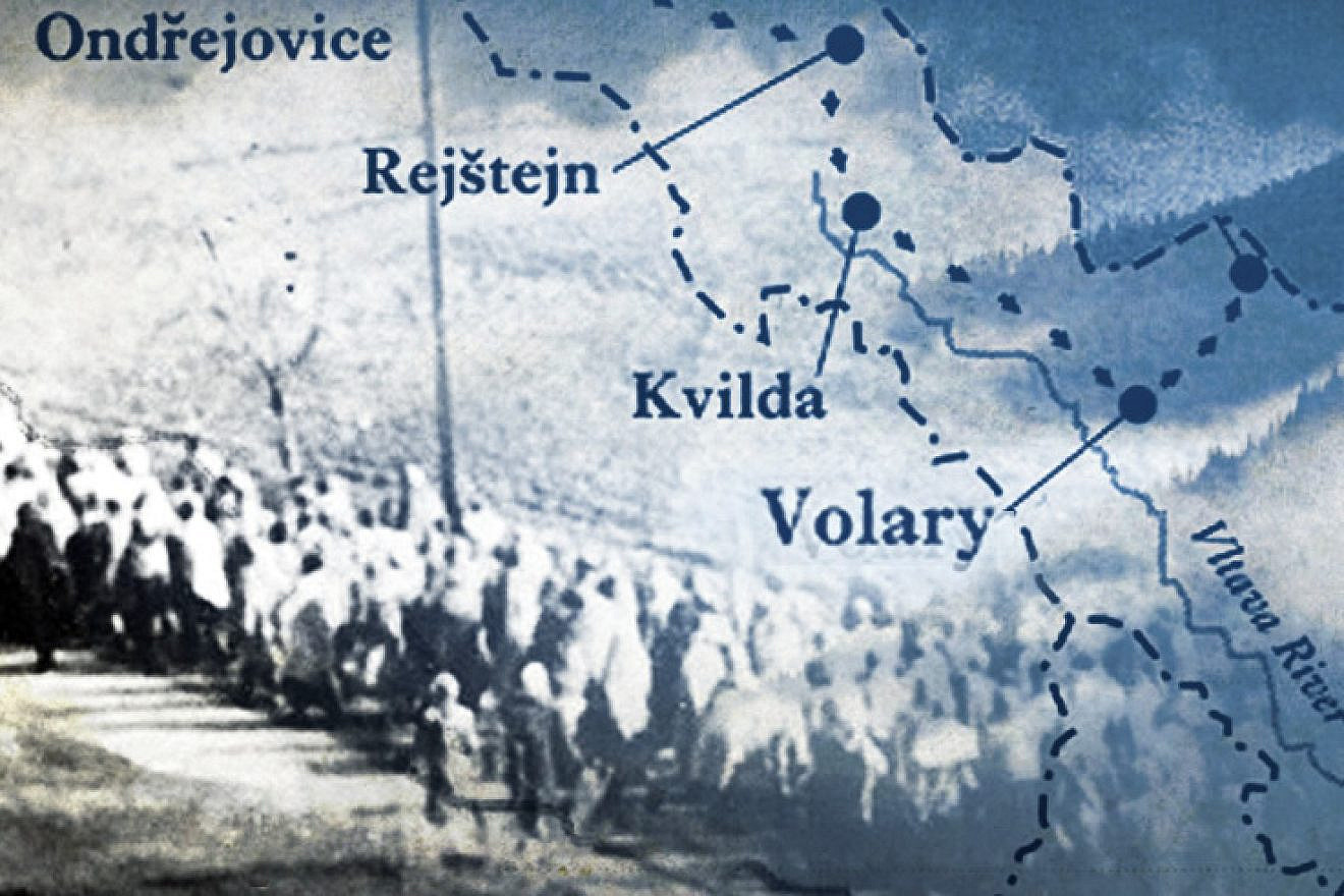 A Nazi-enforced death march of Jewish women prisoners began from the Schlesiersee (today, Sława) concentration camp in Upper Silesia in western Poland on Jan. 24, 1945, ending 106 days and some 800 kilometers later on May 5, 1945, in the town of Volary (German: Wallern) in Czechoslovakia. Credit: Yad Vashem.
