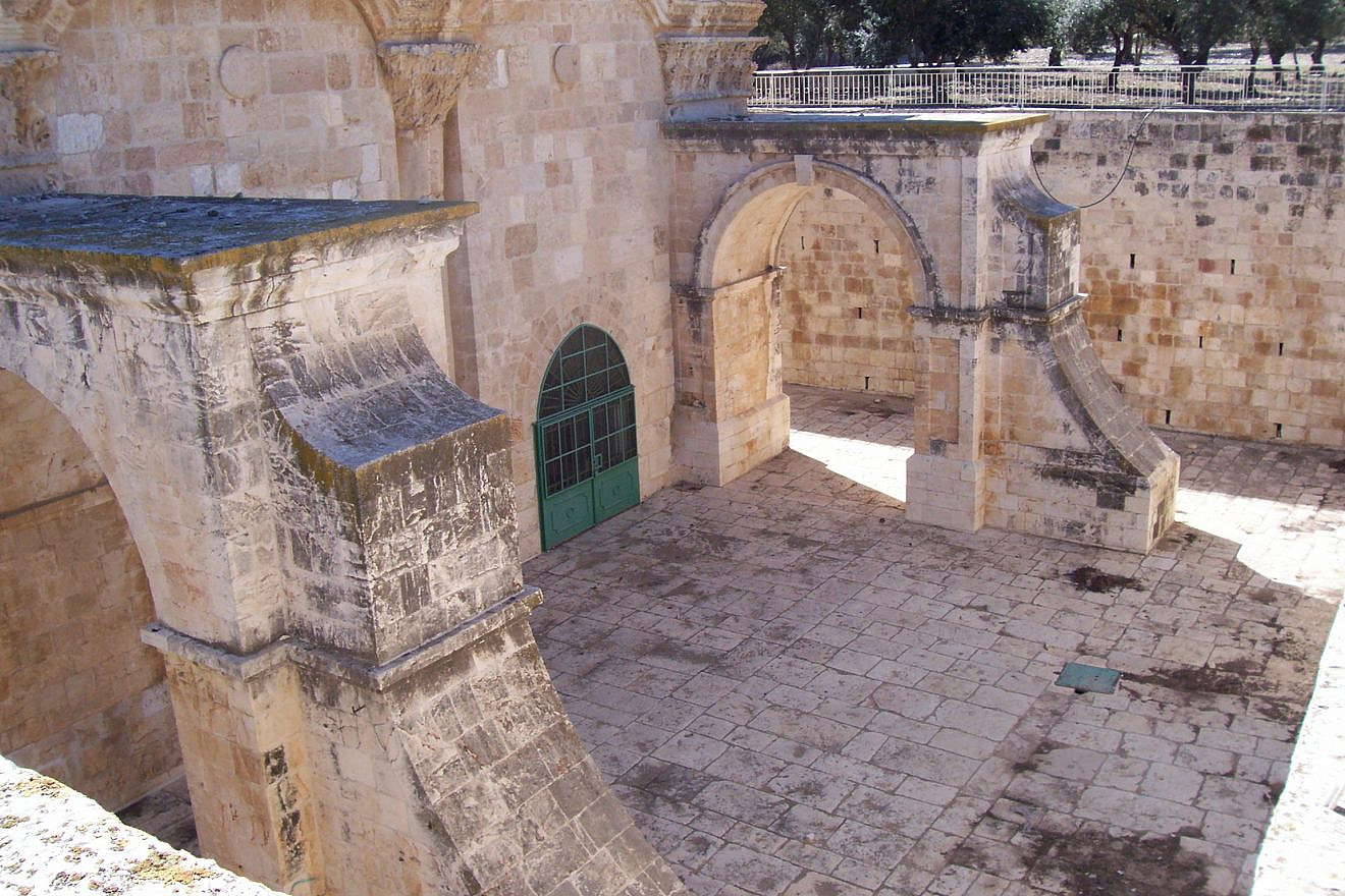 The Golden Gate, or “Gate of Mercy,” from within the Temple Mount. Credit: Yaakov Shoham via Wikimedia Commons.