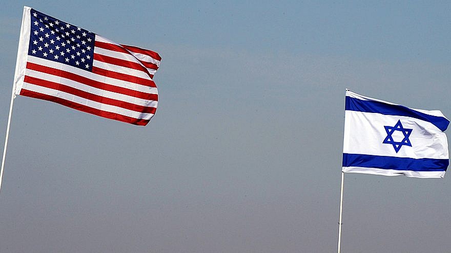 Israeli and American flags. Credit: Israel Defense Forces via Wikimedia Commons.
