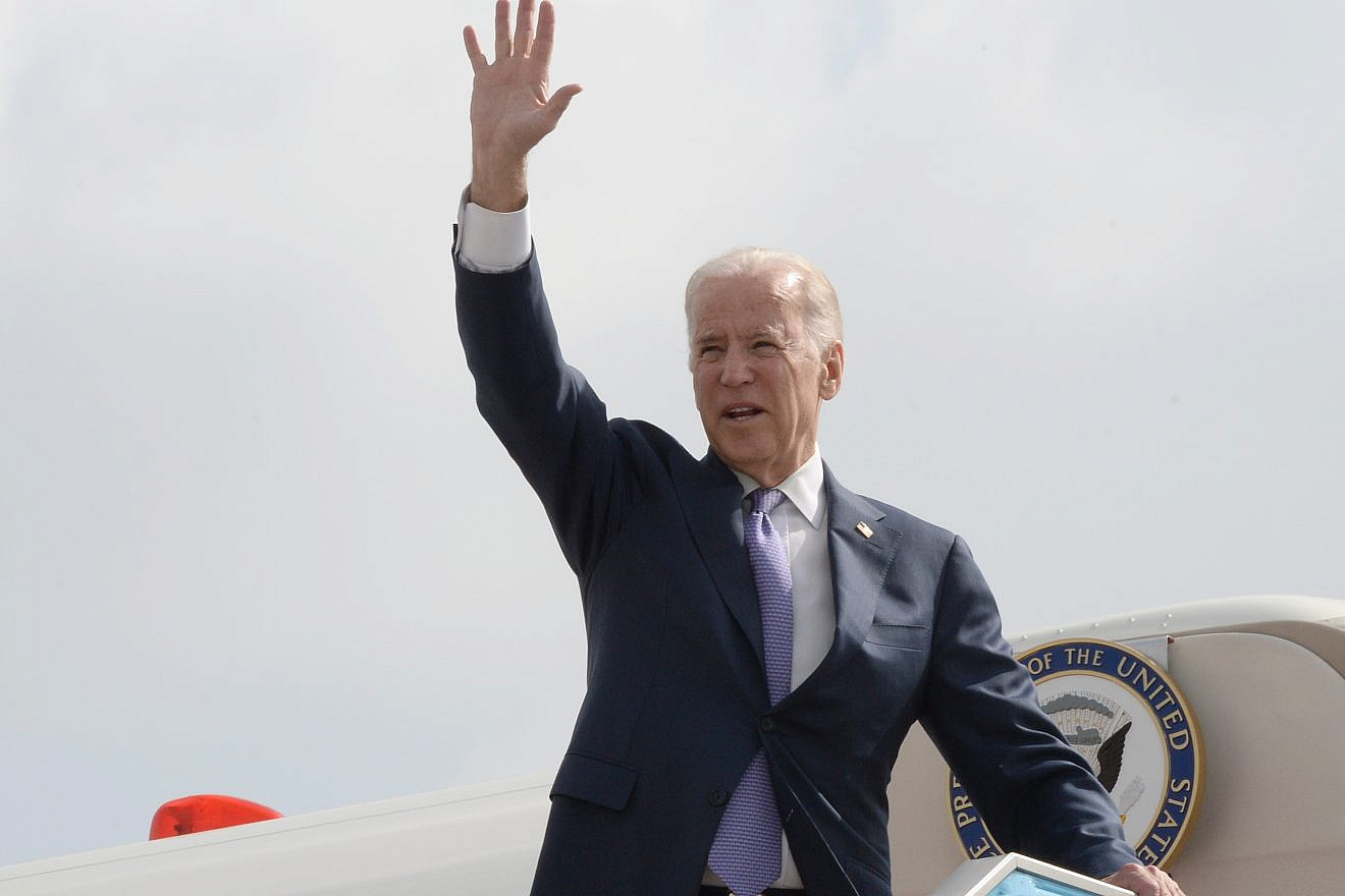 Former U.S. Vice President Joe Biden departing Israel following a 2016 visit. Credit: Matty Stern/U.S. Embassy of Tel Aviv.
