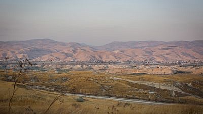 A view of the border between Israel and Jordan on Highway 90 in the Jordan Valley, on July 6, 2017. Credit: Hadas Parush/Flash90.