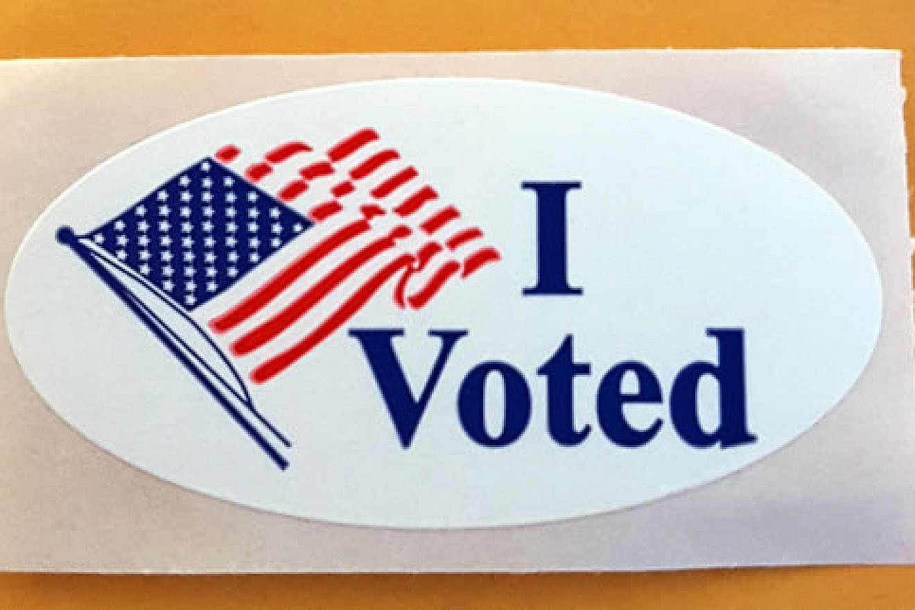 Sticker given after a U.S. citizen votes. Credit: Wikimedia Commons.