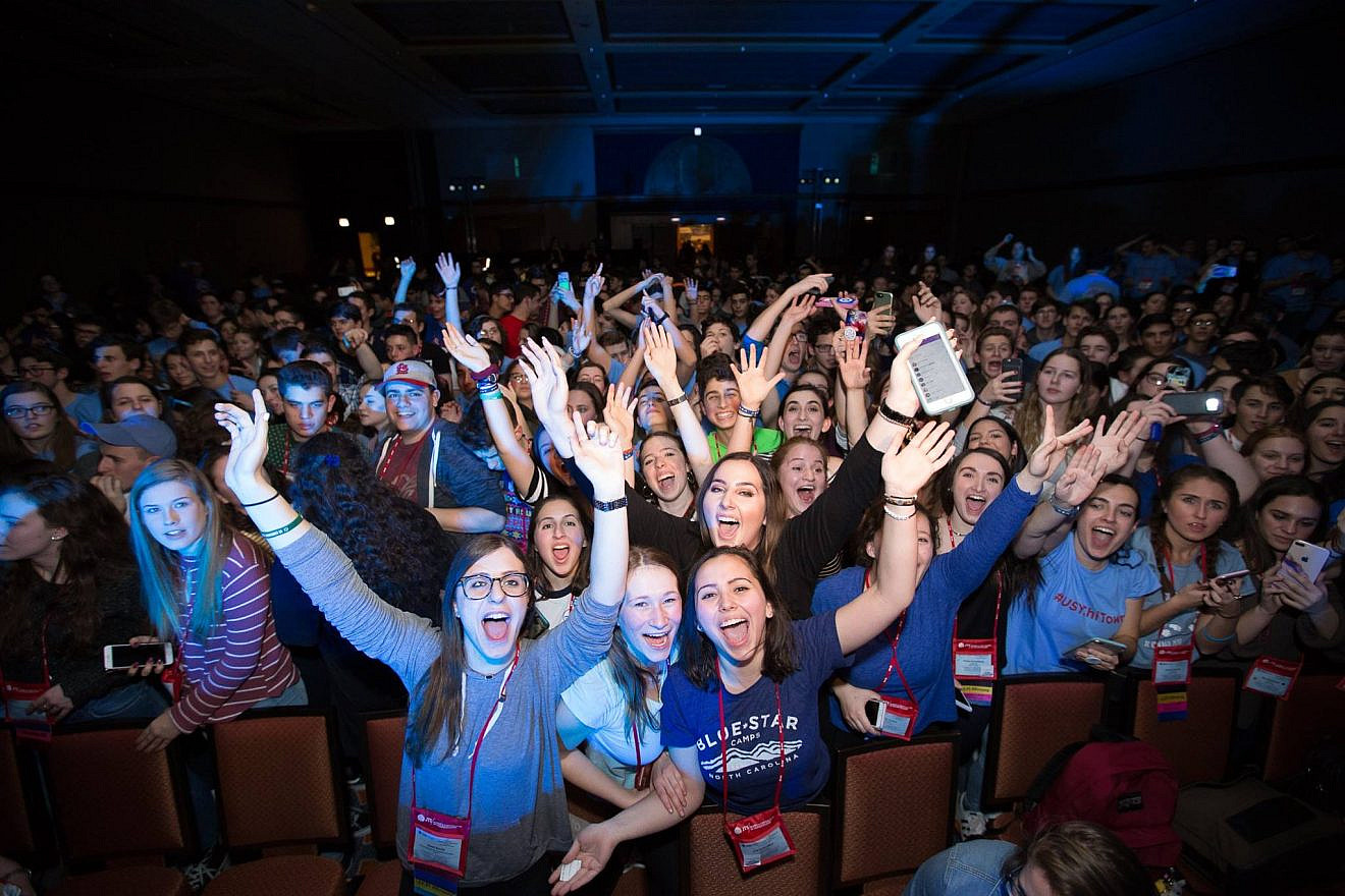 Jewish teens taking part in United Synagogue Youth's International Convention. Credit: United Synagogue Youth via Facebook.