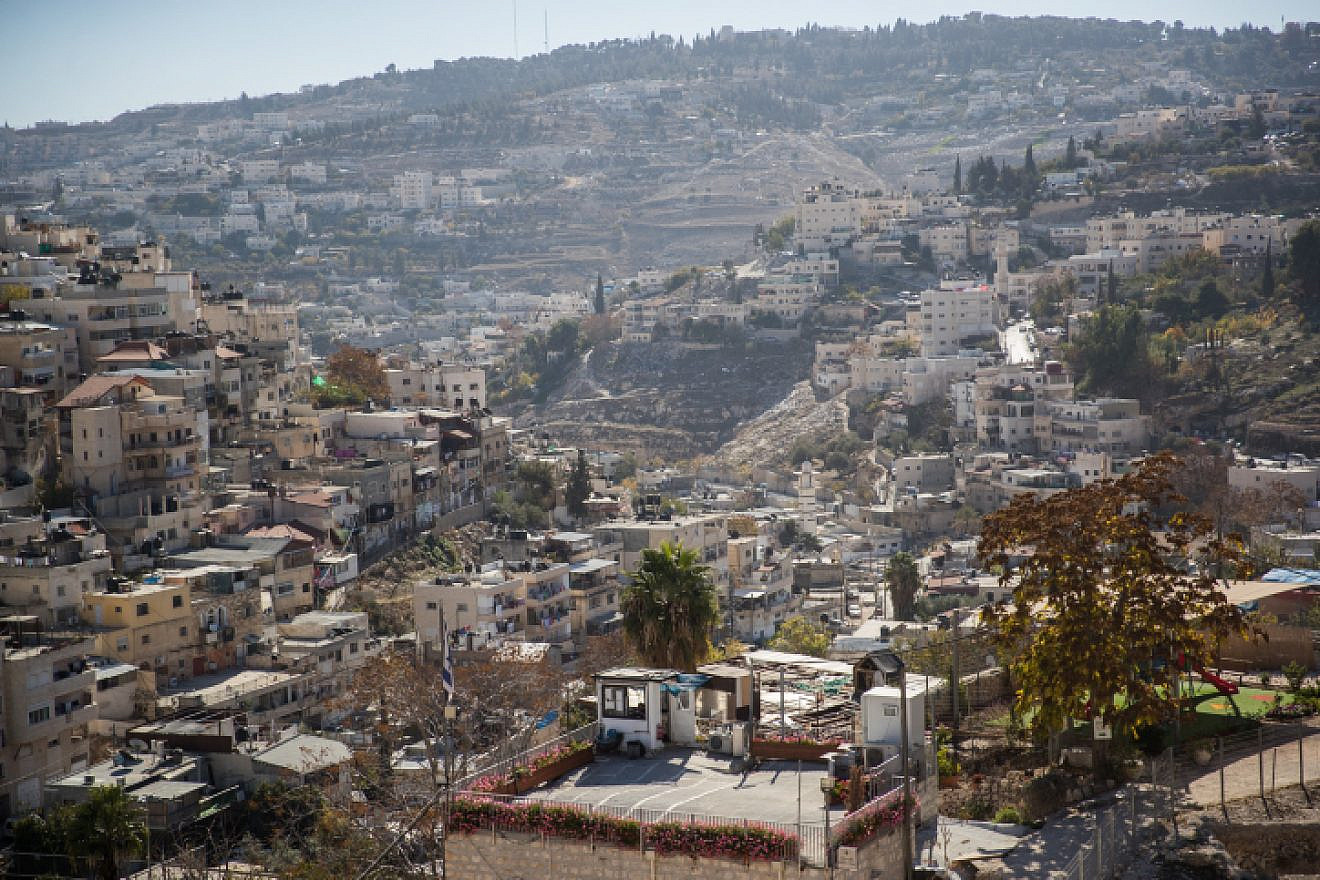 View of the eastern Jerusalem neighborhood of Silwan on Dec. 3, 2017. Photo by Yonatan Sindel/Flash90.