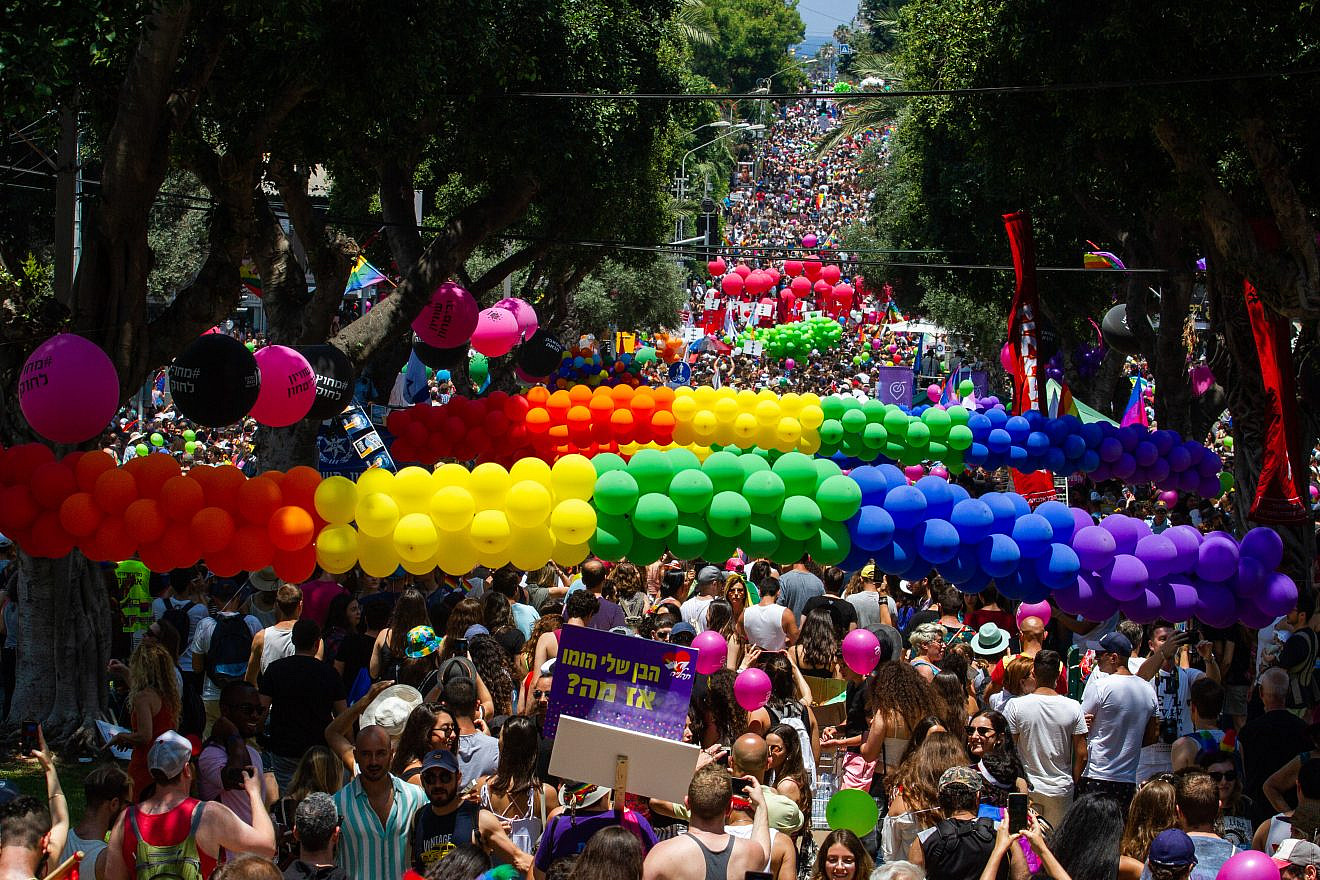 People participate at the annual Gay Pride Parade in Tel Aviv on June 14, 2019, which marked the end of Pride Week in Tel Aviv, acclaimed as one of the most gay-friendly cities in the world. Photo by Flash90.