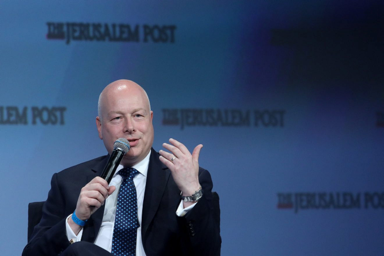 U.S. special envoy to the Middle East Jason Greenblatt speaks at the annual “Jerusalem Post” conference in New York on June 16, 2019. Photo by Marc Israel Sellem/POOL.