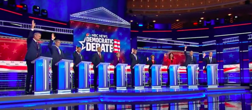 At first Democratic presidential debate, Mideast issues take backseat ...