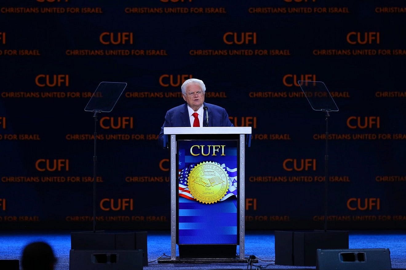 Pastor John Hagee, founder of Christians United for Israel, speaks at the 2019 CUFI conference in Washington, D.C. Credit: CUFI via Facebook.