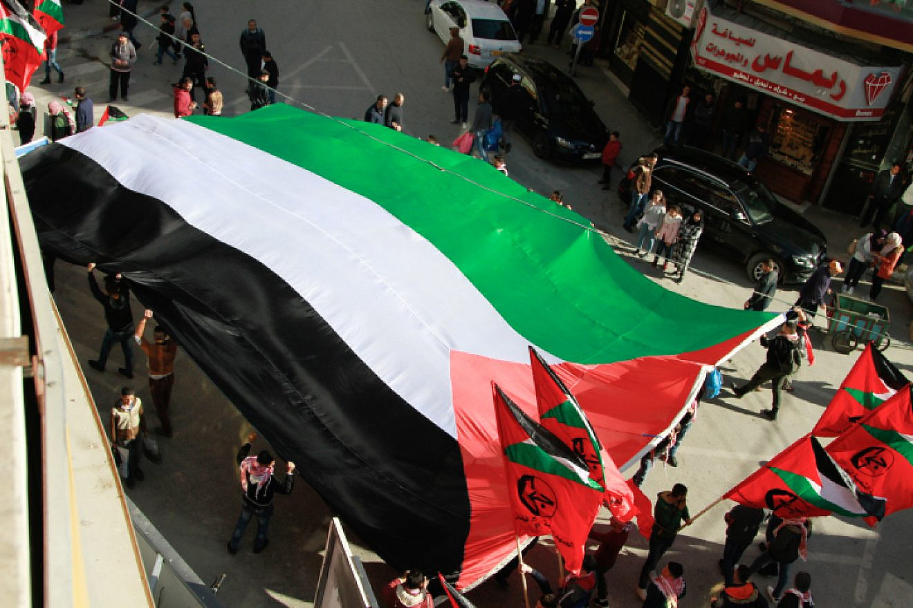 Popular Front for the LIberation of Palestine (PFLP) supporters in Nablus during a rally marking the 51st anniversary of Hamas's founding in the West Bank, Dec. 15, 2018. Photo by Nasser Ishtayeh/Flash90.