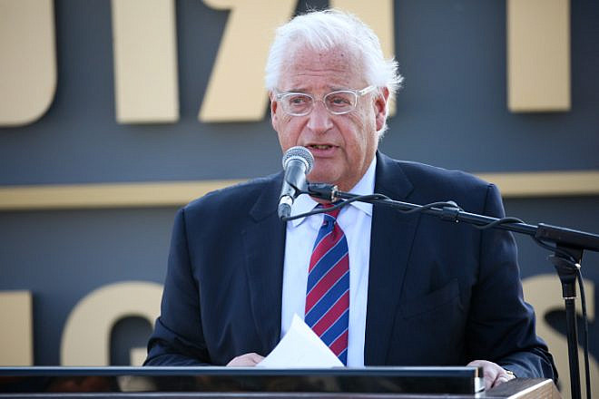U.S. Ambassador to Israel David Friedman speaks at the dedication ceremony for a new town named after U.S. President Donald Trump in the Golan Heights, June 16, 2019. Photo by David Cohen/Flash90.