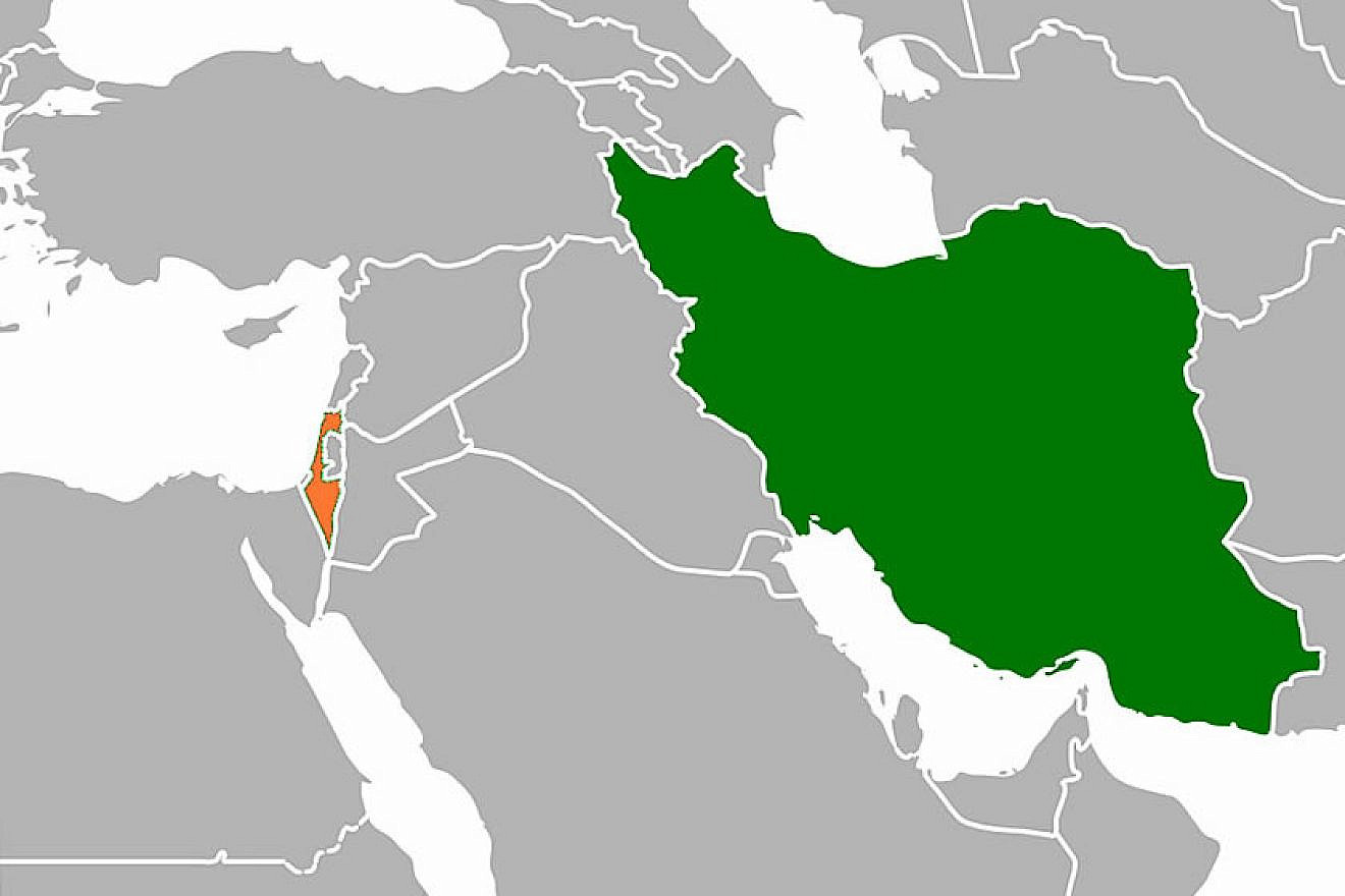 Israel and Iran geographical locator. Credit: Wikipedia.