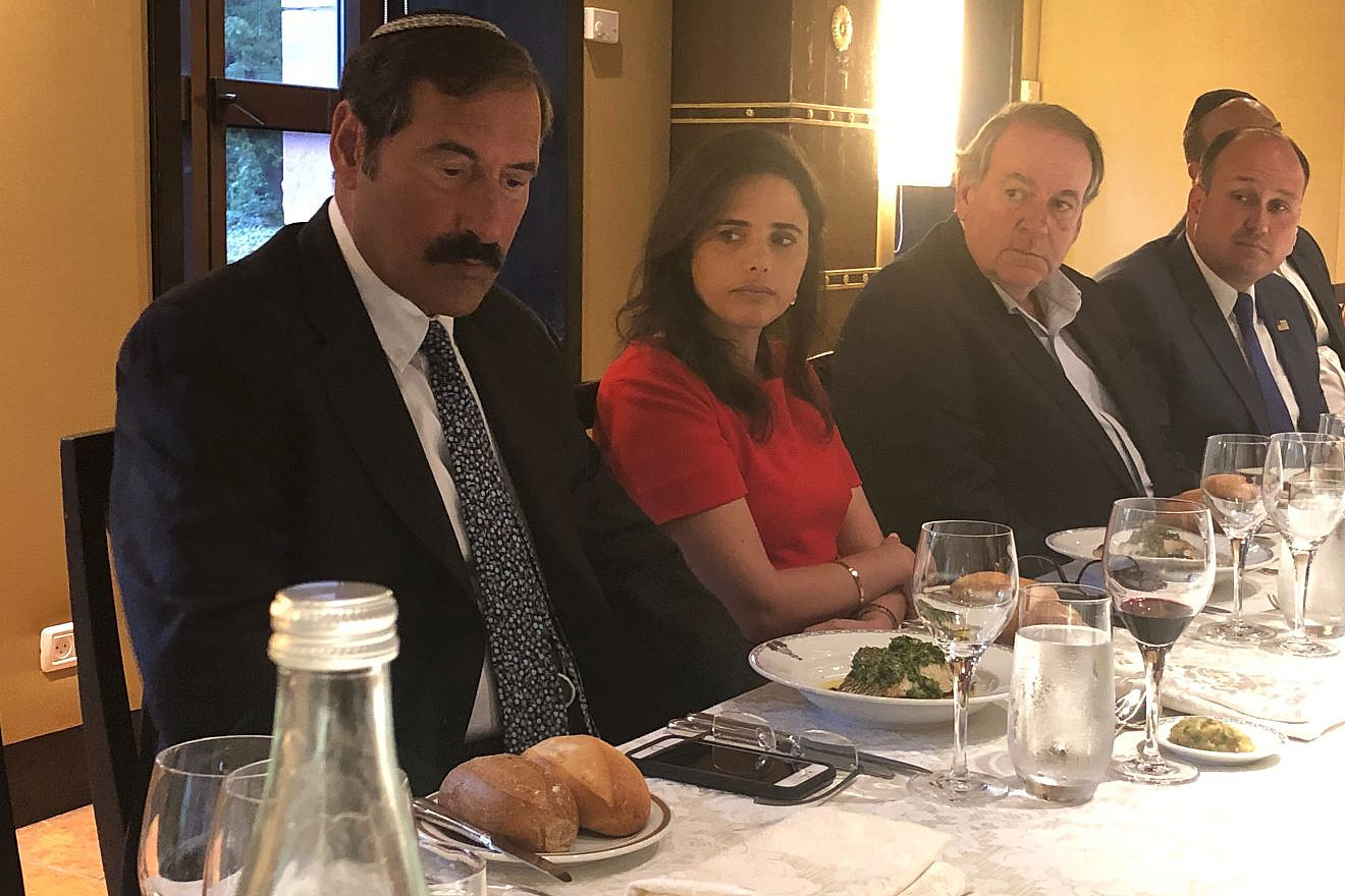 From left: National Council of Young Israel Vice President Dr. Joseph Frager, former Justice Minister Ayelet Shaked, former Arkansas Gov. Mike Huckabee and New York State Republican Committee chairman Nicholas (Nick) Langworthy. Credit: JNS.