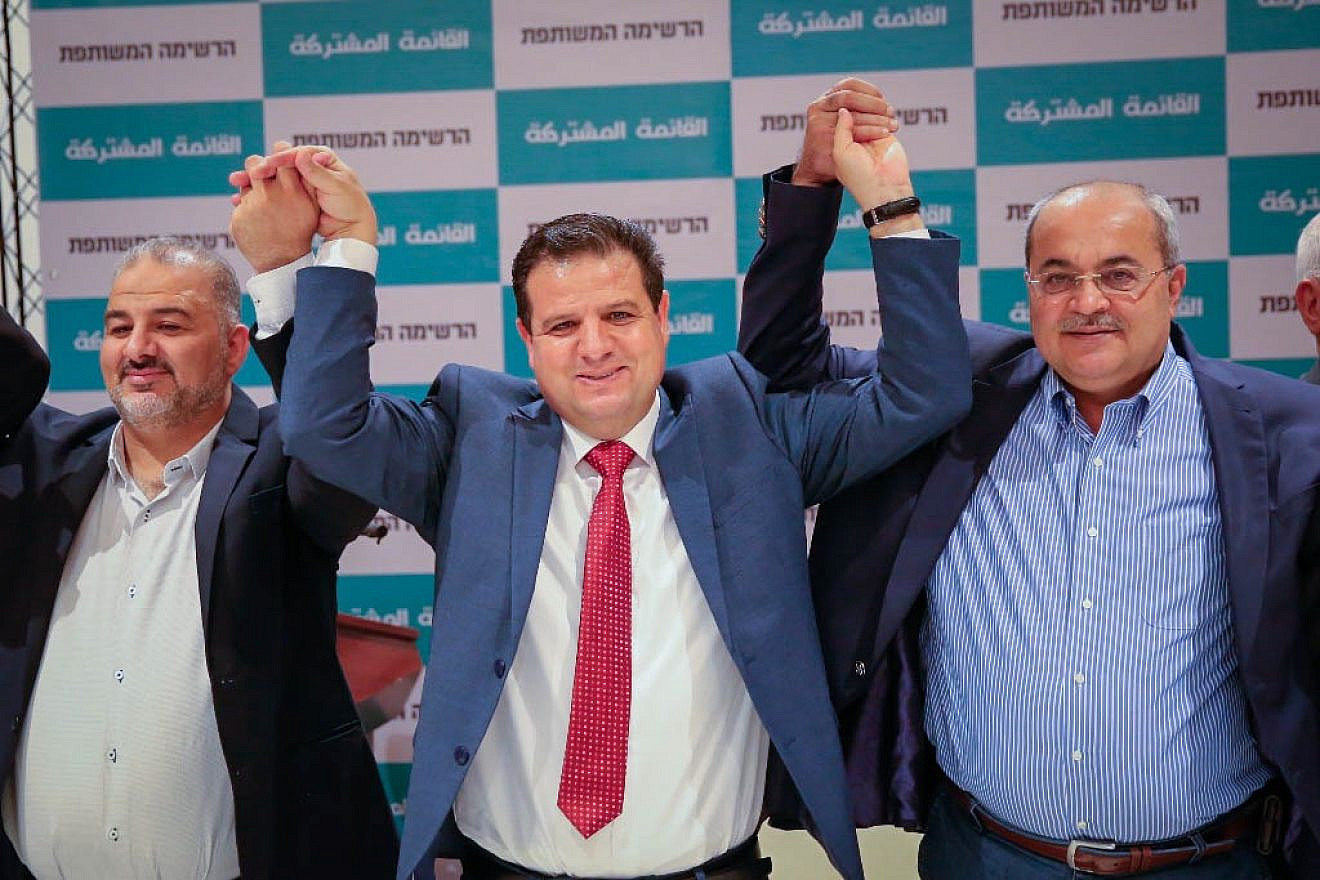 The heads of the Arab-Israeli parties Hadash, Ta’al and UAL seek a joint list, July 27, 2019. Credit: Hadash.