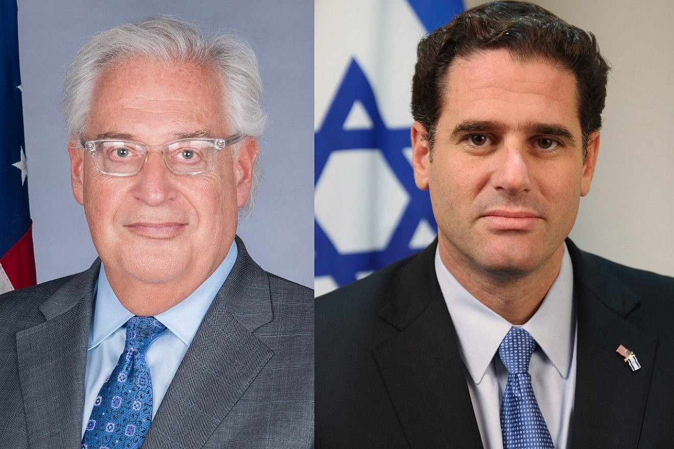 U.S. Ambassador to Israel David Friedman (left) and Israeli Ambassador to the United States Ron Dermer.