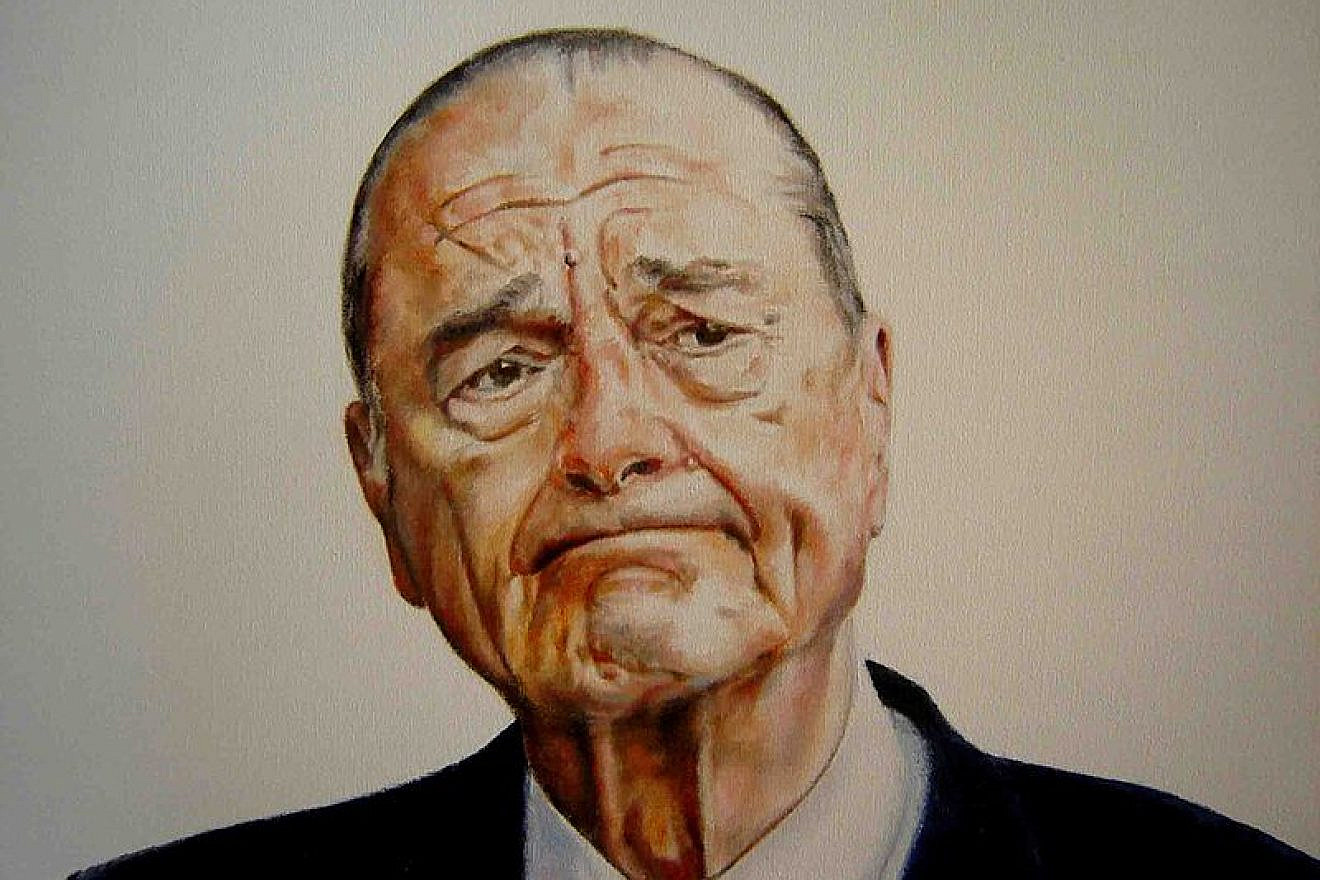A portrait of Jacques Chirac, by Donald Sheridan. Credit: Wikimedia Commons.