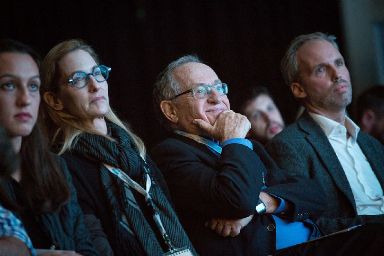 Harvard law professor Alan Dershowitz at the annual "Globes Business Conference," in Tel Aviv on Dec. 11, 2016. Photo by Miriam Alster/Flash90.