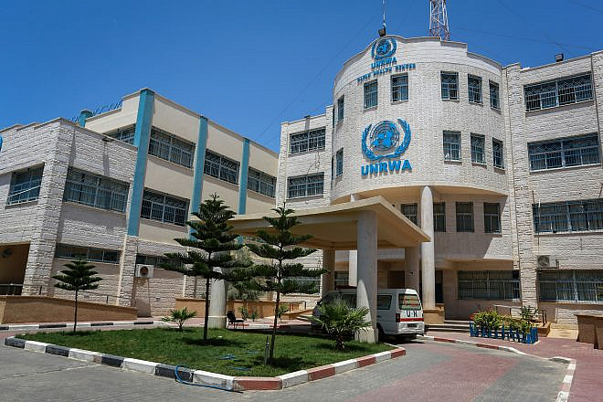 The U.N. Relief and Works Agency (UNRWA) building in the southern Gaza Strip on July 26, 2018. Photo by Abed Rahim Khatib/Flash90.