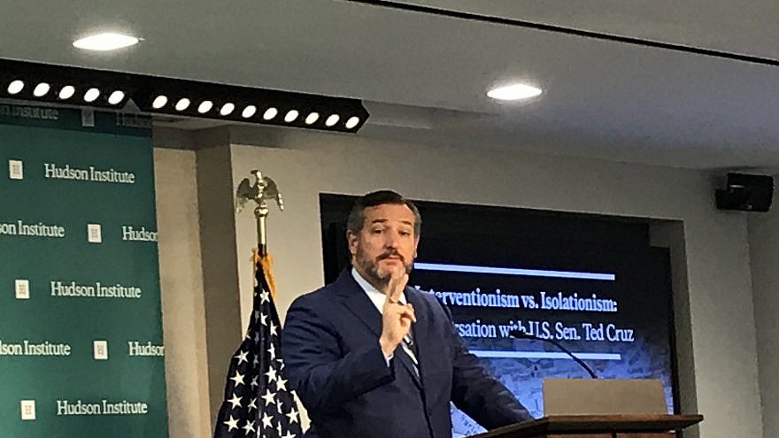 Sen. Ted Cruz (R-Texas) at the Hudson Institute in Washington, D.C., on Sept. 3, 2019. Credit: Jackson Richman/JNS.