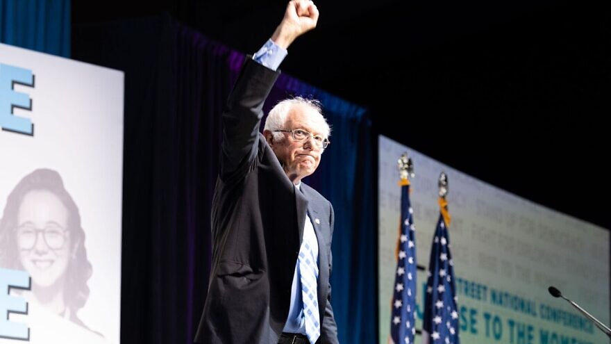 Sen. Bernie Sanders (I-Vt.), who is running for the 2020 Democratic presidential nomination, at the annual J Street Conference in Washington, D.C., on Oct. 28, 2019. Credit: Michael Brochstein/Split Stone Media.