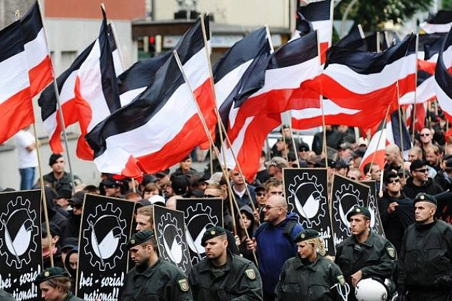 A neo-Nazi demonstration in Germany in 2008. Source: Screenshot.
