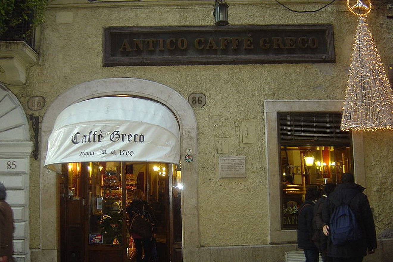 Caffe Greco in Rome, Italy, Dec. 9, 2009. Credit: Wikimedia Commons.